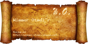 Wimmer Otmár névjegykártya